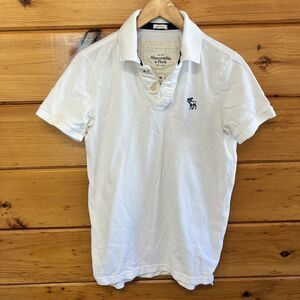 Abercrombie&Fitch white Cotton Muscle mens pilo t-shirt M